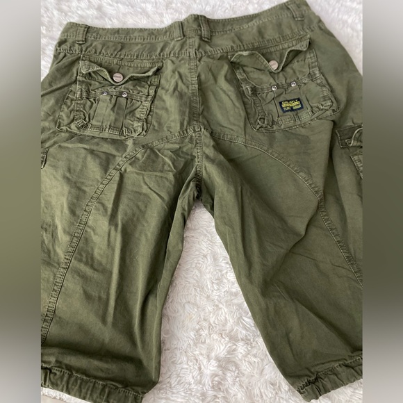 GALAXY BY HARVIC  DARK OLIVE CARGO SHORTS 34 - Picture 2 of 5